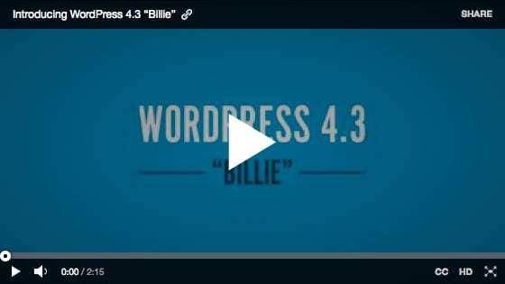 WordPress 4.3 is out!